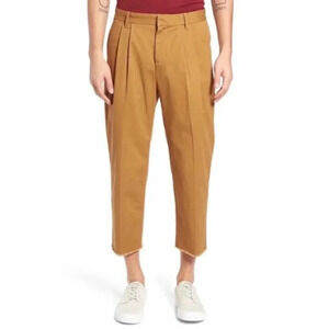 NEW The Rail Pleated Front  Cropped Raw Hem Pants
